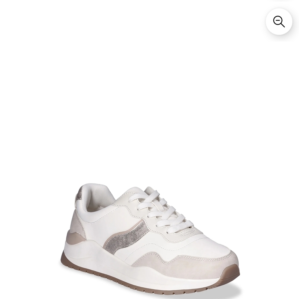 Time and Tru White and Tan Sneakers